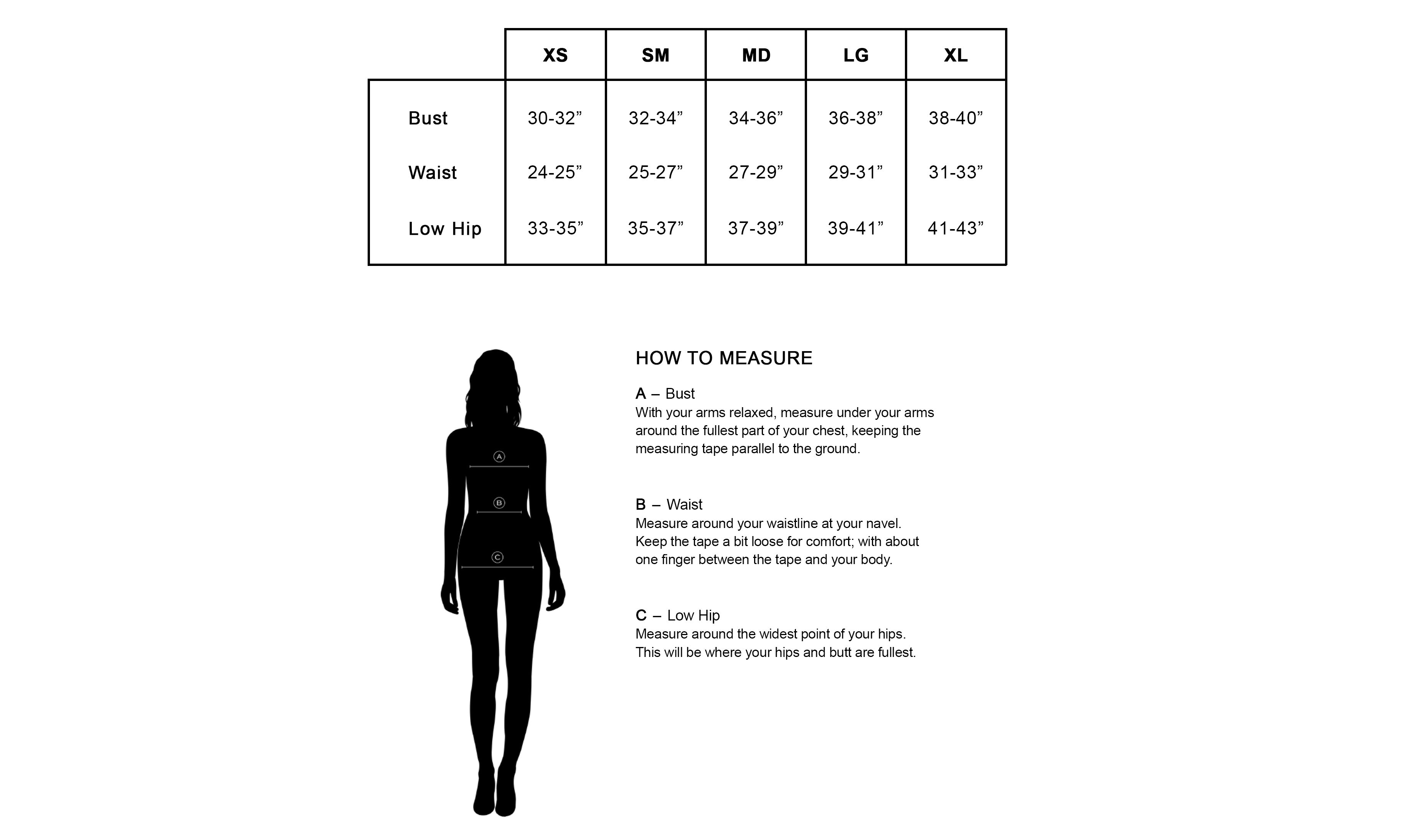 Product size guide