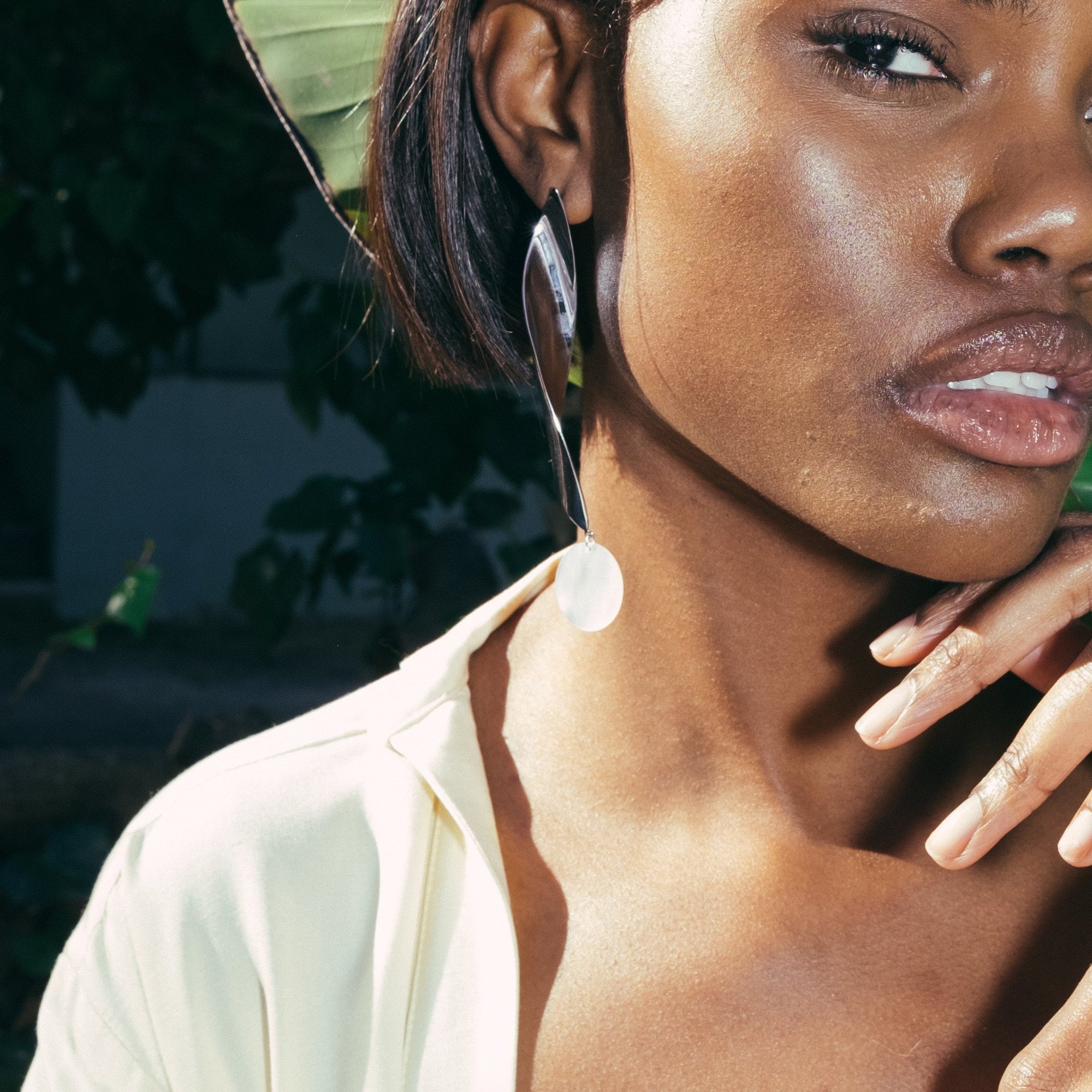 Majorelle Earrings | Silver | Mother of Pearl/Pink Freshwater Pearls/Moonstone