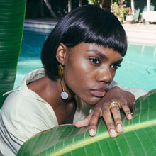 Majorelle Earrings | 18K Gold Plated | Mother of Pearl/Pink Freshwater Pearls/Moonstone