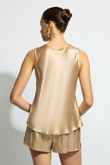 The Pure Silk Singlet By GINIA In Mink