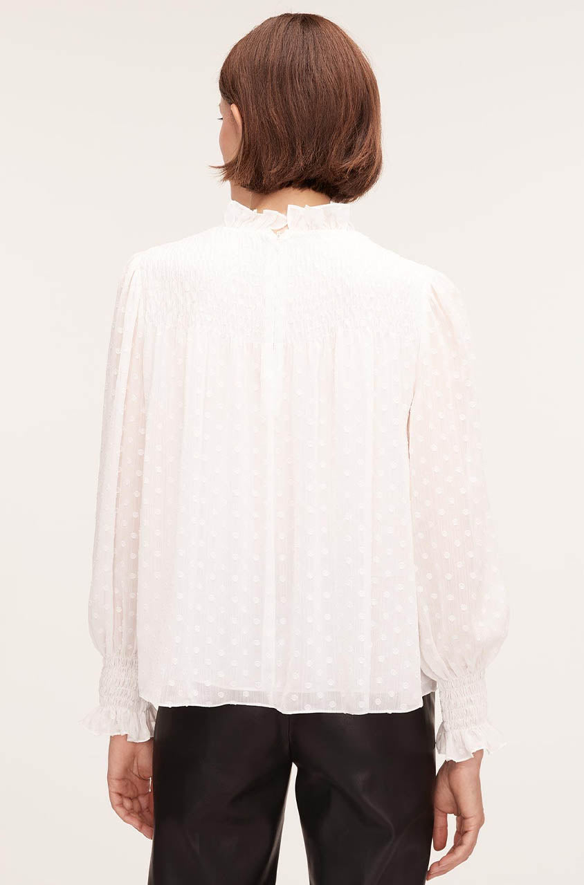 Clip Dot Blouse | Snow