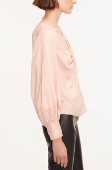Drawstring Long Sleeve Blouse | Blush