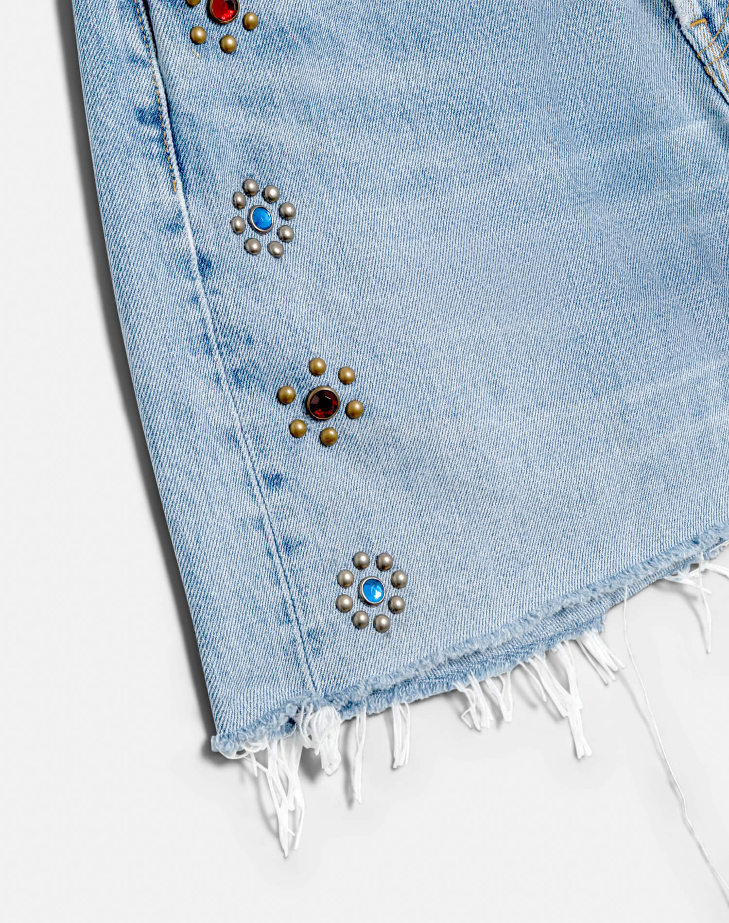 Womens | Upcycled Vintage | Levi's Studded Boy Short | One-of-a-kind | Indigo Bloom Stud