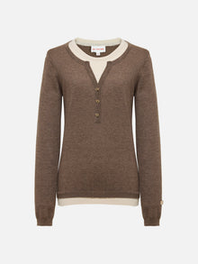 Layered-Look Pullover | Camel