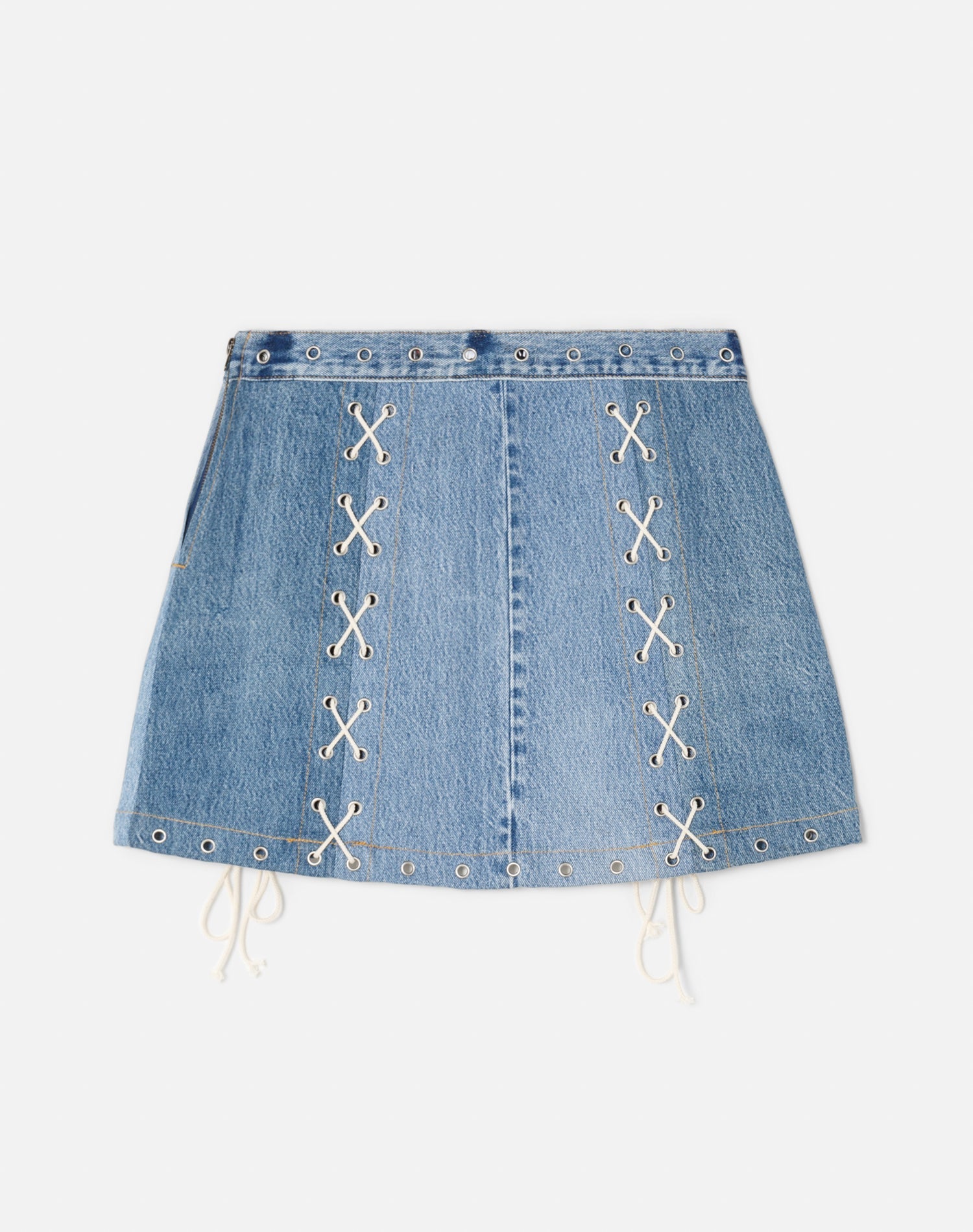 Denim Laced Midi | Indigo