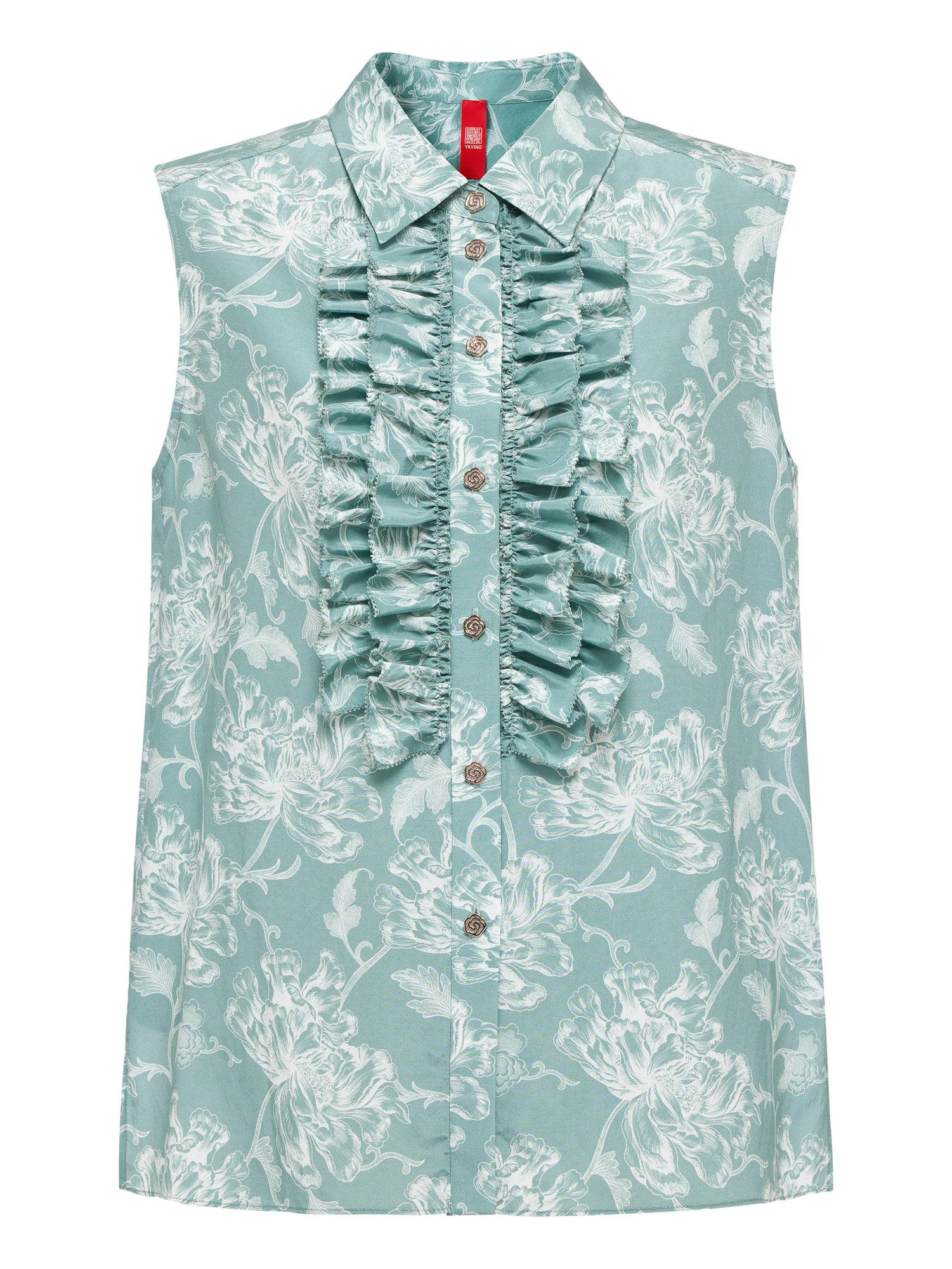 Printed Sleeveless Top | Green