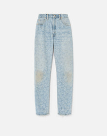 Womens | Upcycled Vintage | 70s Straight | One-of-a-kind | Indigo Daisy Floral