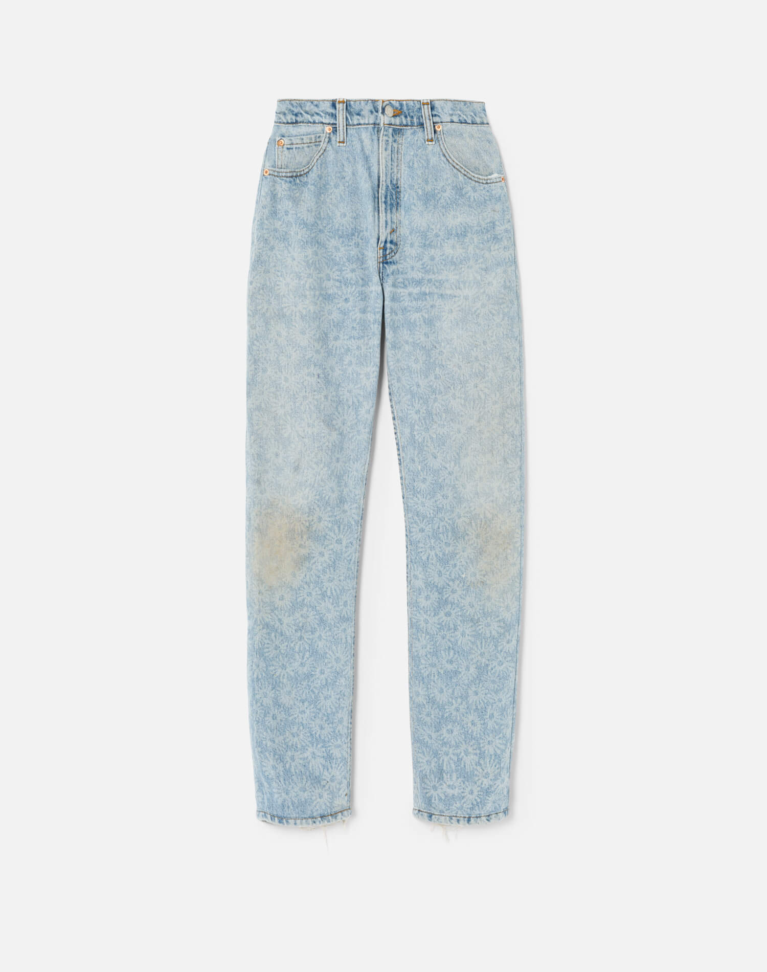 Womens | Upcycled Vintage | 70s Straight | One-of-a-kind | Indigo Daisy Floral