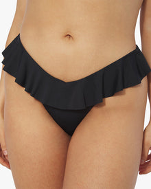 Delilah Ruffle Bikini Bottom | Black