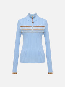 Jacquard Wool Sweater | Blue