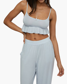 Babydoll Cropped Tank | Baby Blue
