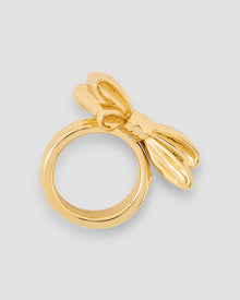 Small Bow Ring - styled on model | gold rings