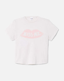 Womens | 50s Boxy Tee Kiss Me | Vintage White