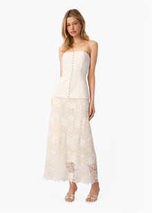 Imogene Strapless Dress | Macadamia
