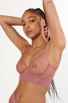 Bare Underwire Full Cup Longline Bra | Rose Dust