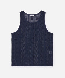 Navy | Gabriel Cotton Lace Tank