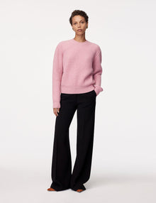 Another Tomorrow Cashmere Ribbed Sweater in Orchid – Cashmere Women's Knitwear