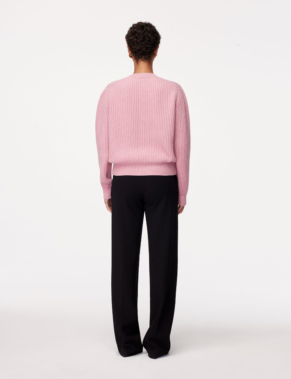 Another Tomorrow Cashmere Ribbed Sweater in Orchid – Cashmere Women's Knitwear