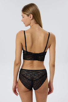 Arya Soft Triangle Bra | Black Teal