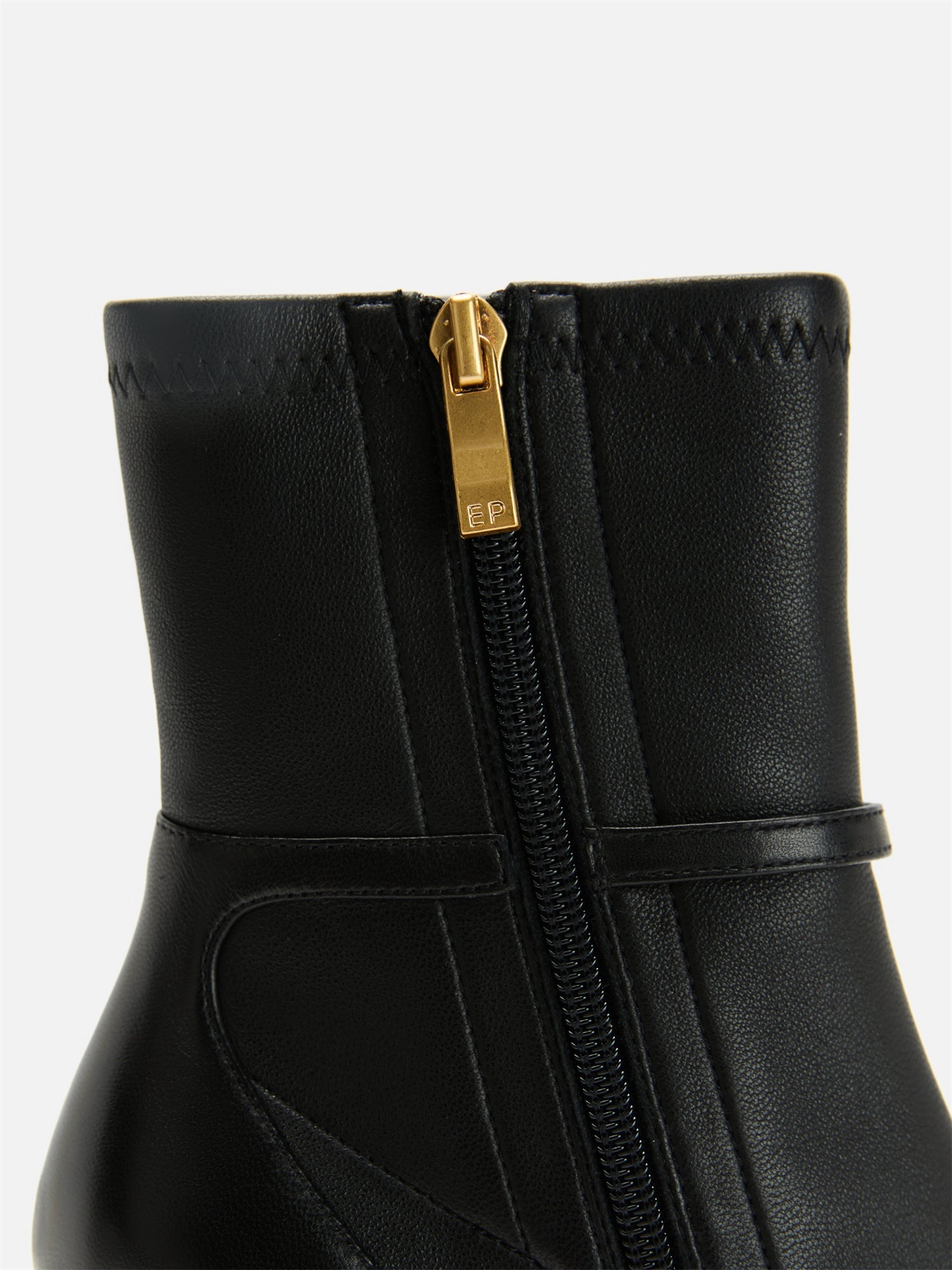 Stretch Lambskin Spliced Pointed Toe High-Heeled Ankle Boots | Black