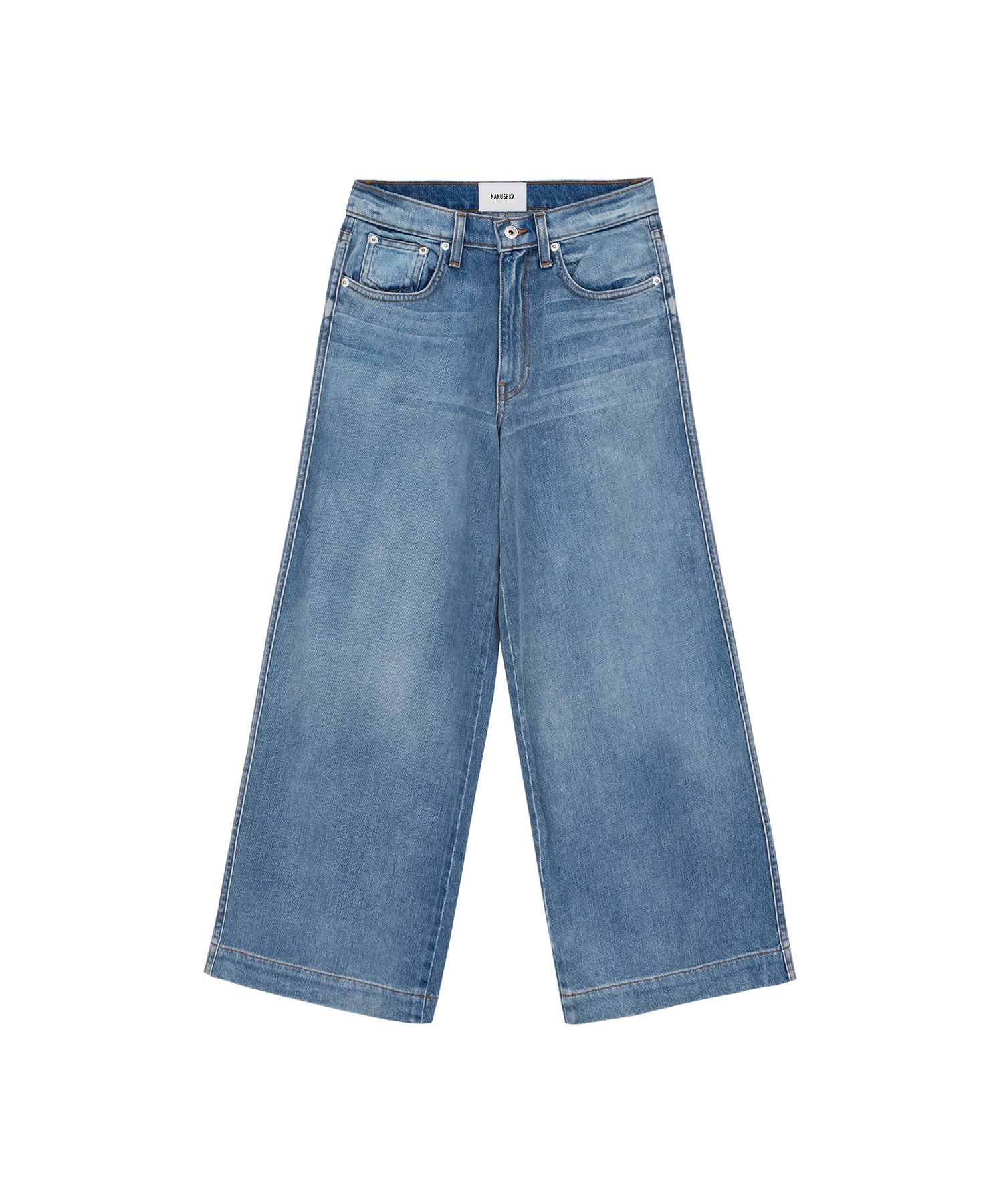 Ramos Wide Leg High Rise Jeans | Blue Wash