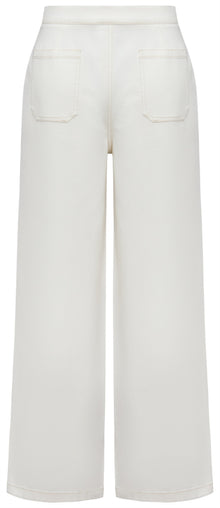 Tencel Cotton Straight-Leg Jeans | White