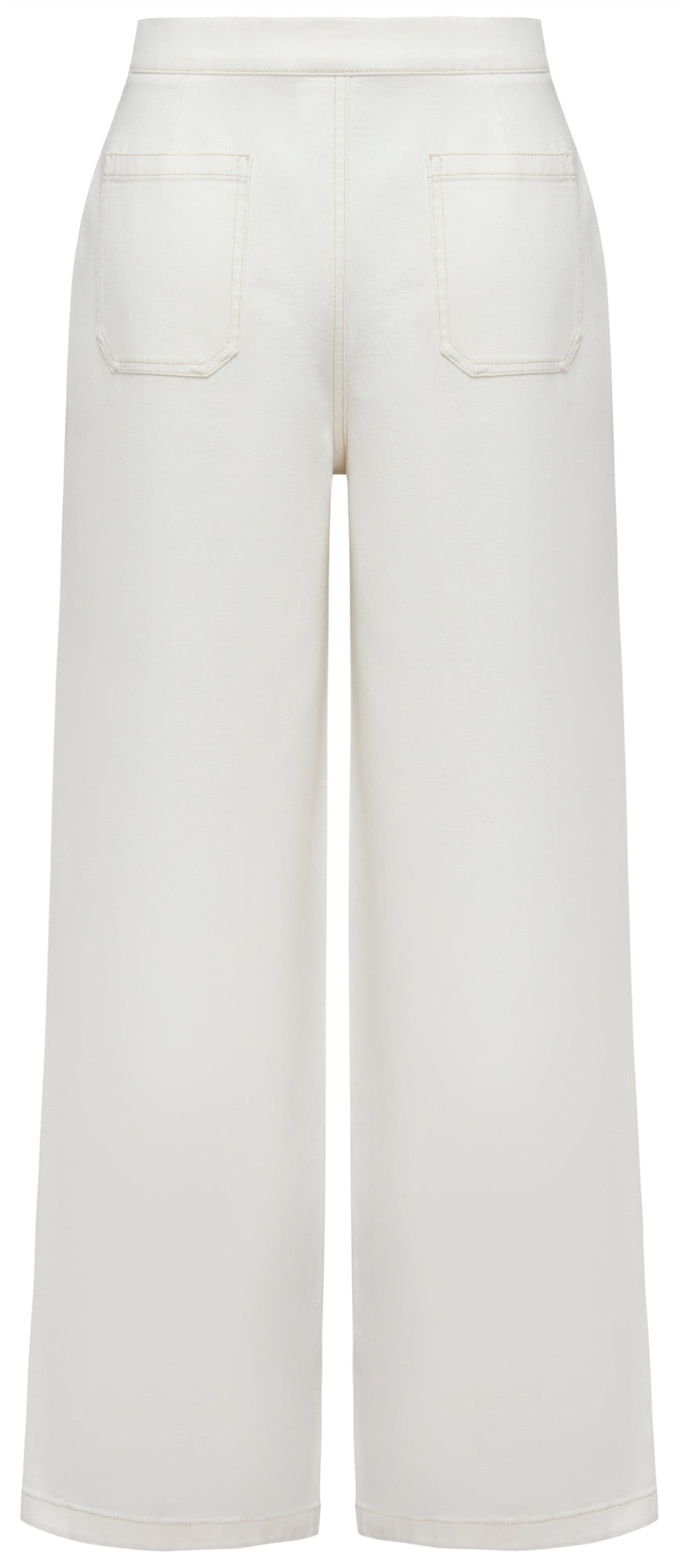 Tencel Cotton Straight-Leg Jeans | White