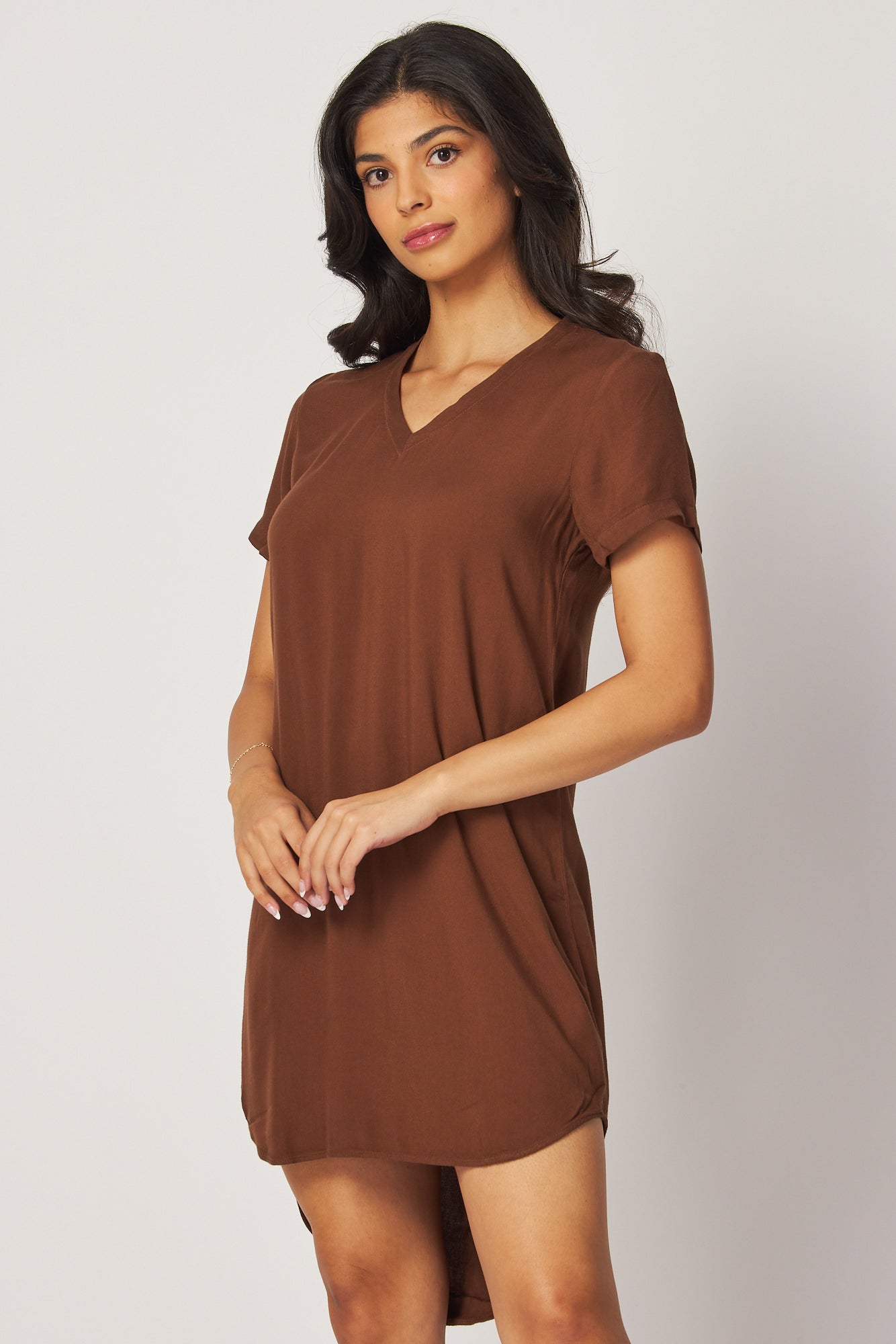 V Neck Dress - Golden Topaz