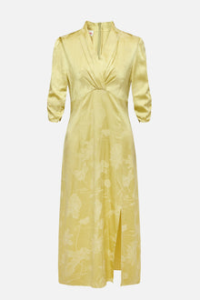 Satin Midi Dress | Yellow