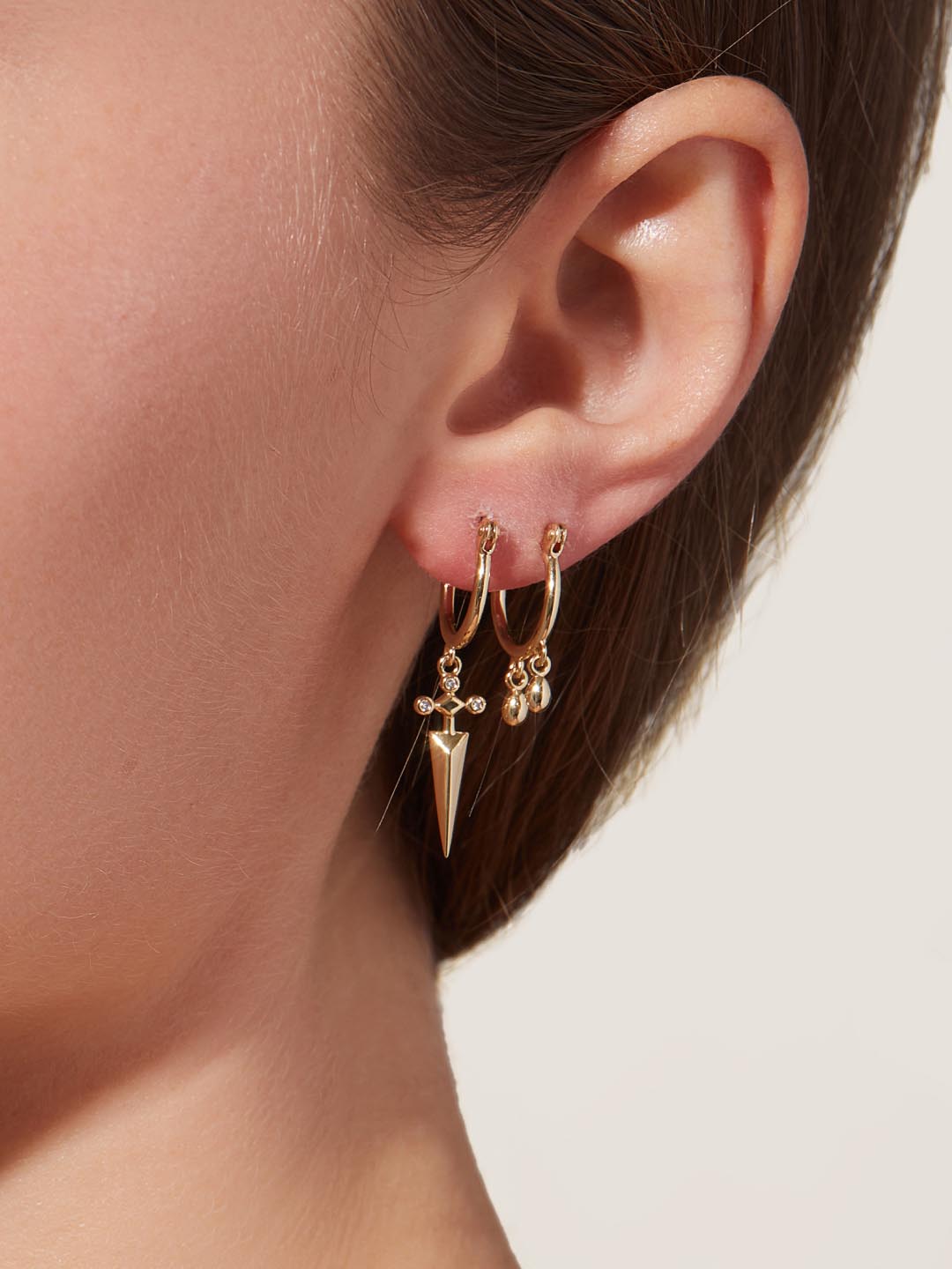 Ana Luisa Jewelry Co Creation Earrings Gold Dagger Earrings Hana Lee Gold