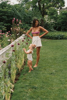The Ingrid Top | Ischia Pink/Ivory Shine