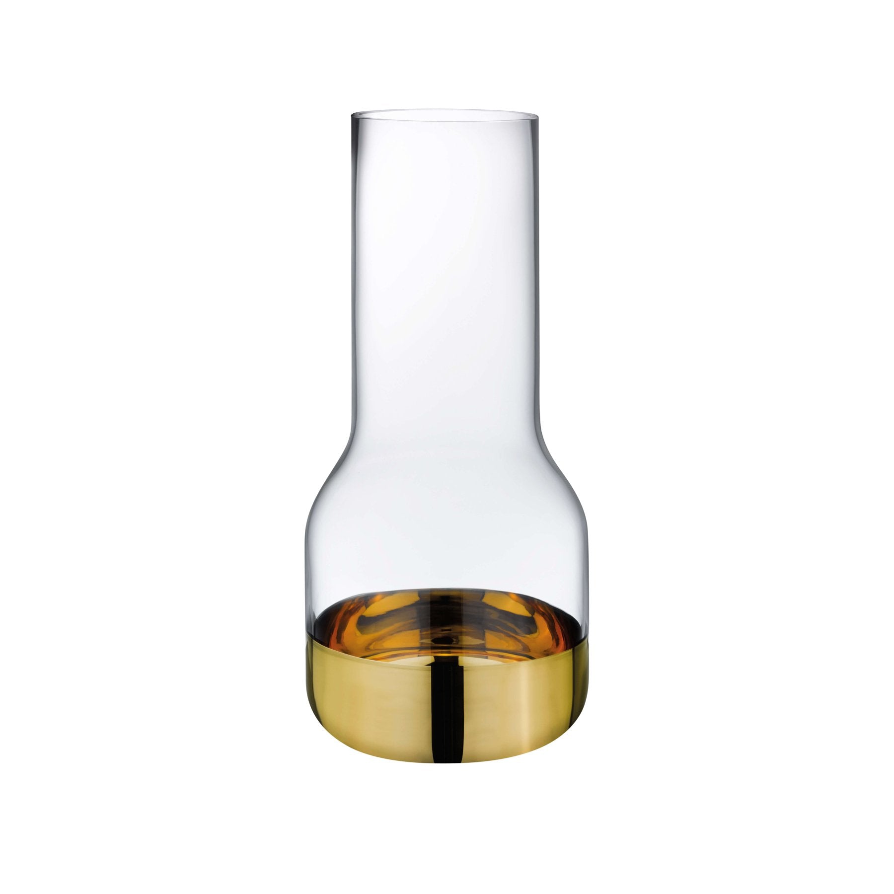 Contour Vase - Tall | Clear Crystal/Gold