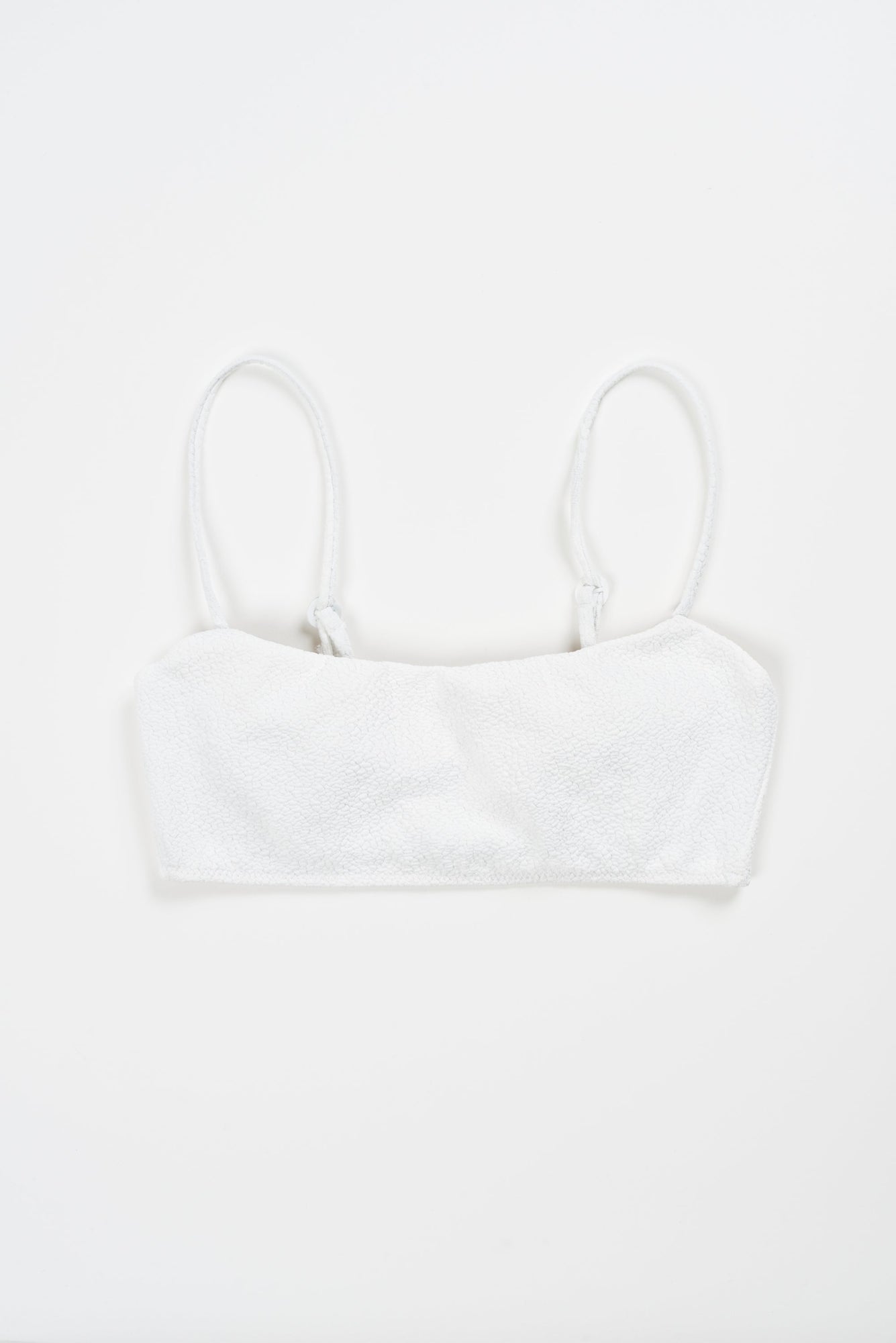 Boucle Hidden Underwire Bikini Top | White