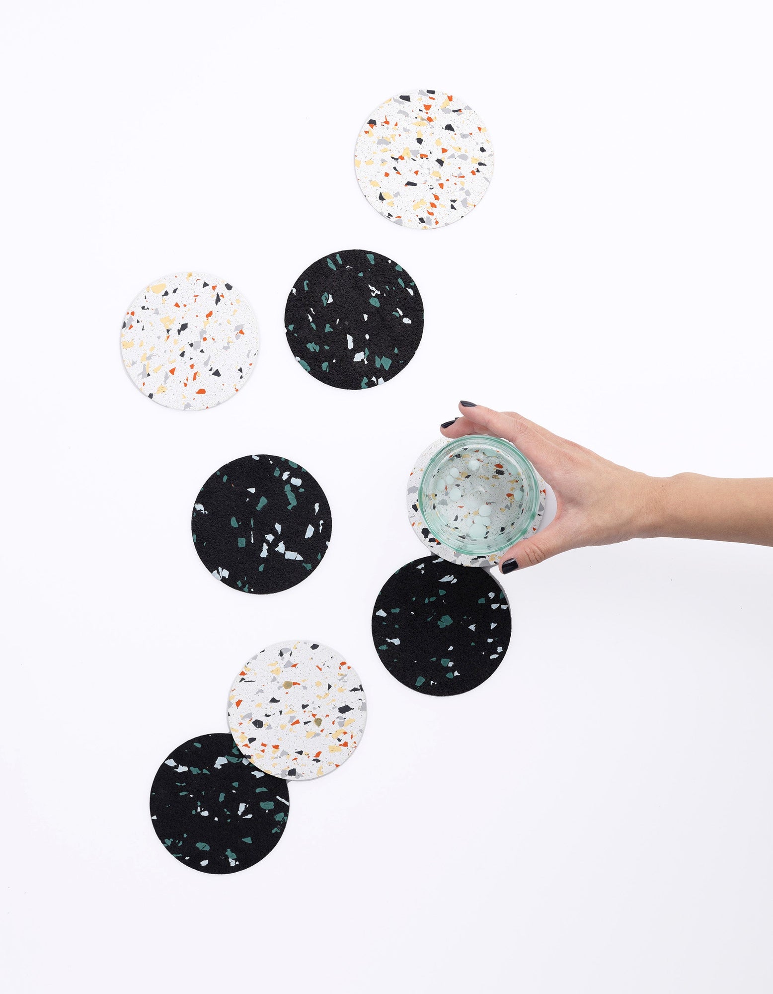 Cosmos Coasters | Terrazzo | Black