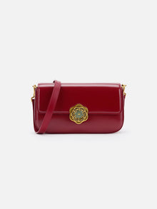 Hetian Jade Rotating Peony Button Bag | Brown