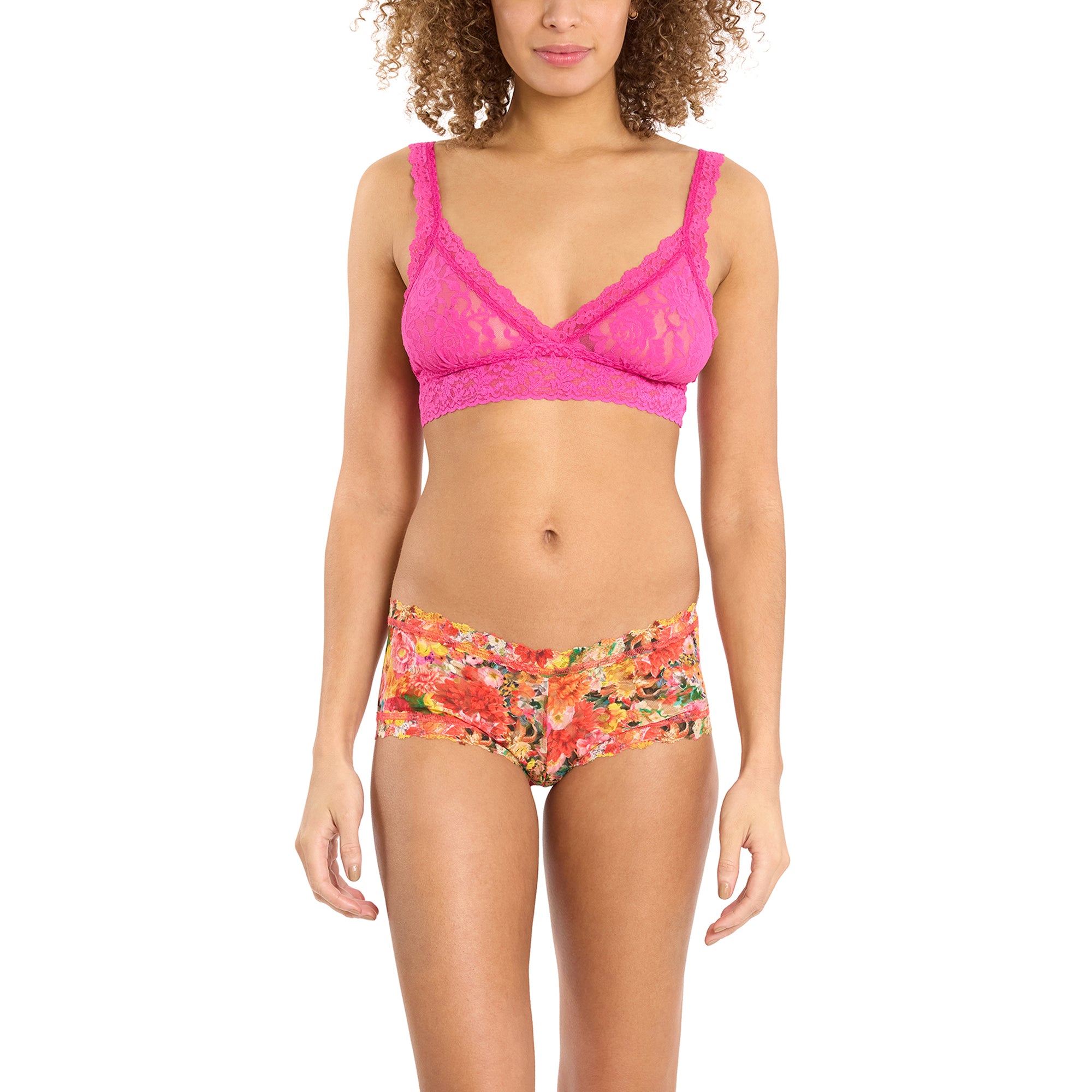 Signature Lace Boyshort | Floramania (Pink)