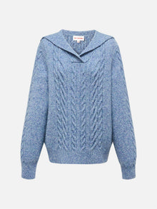 Cable Knit Pullover | Blue