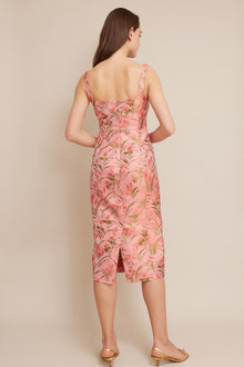 Carlie Dress | Pink Jacquard