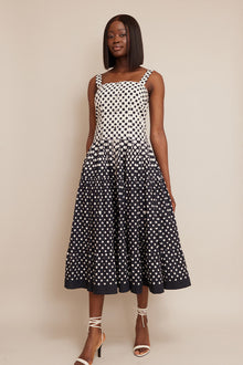 Margarita Dress | Spotted Geo Black