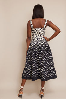 Margarita Dress | Spotted Geo Black