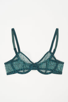 Aegean Underwire Bra | Green Print