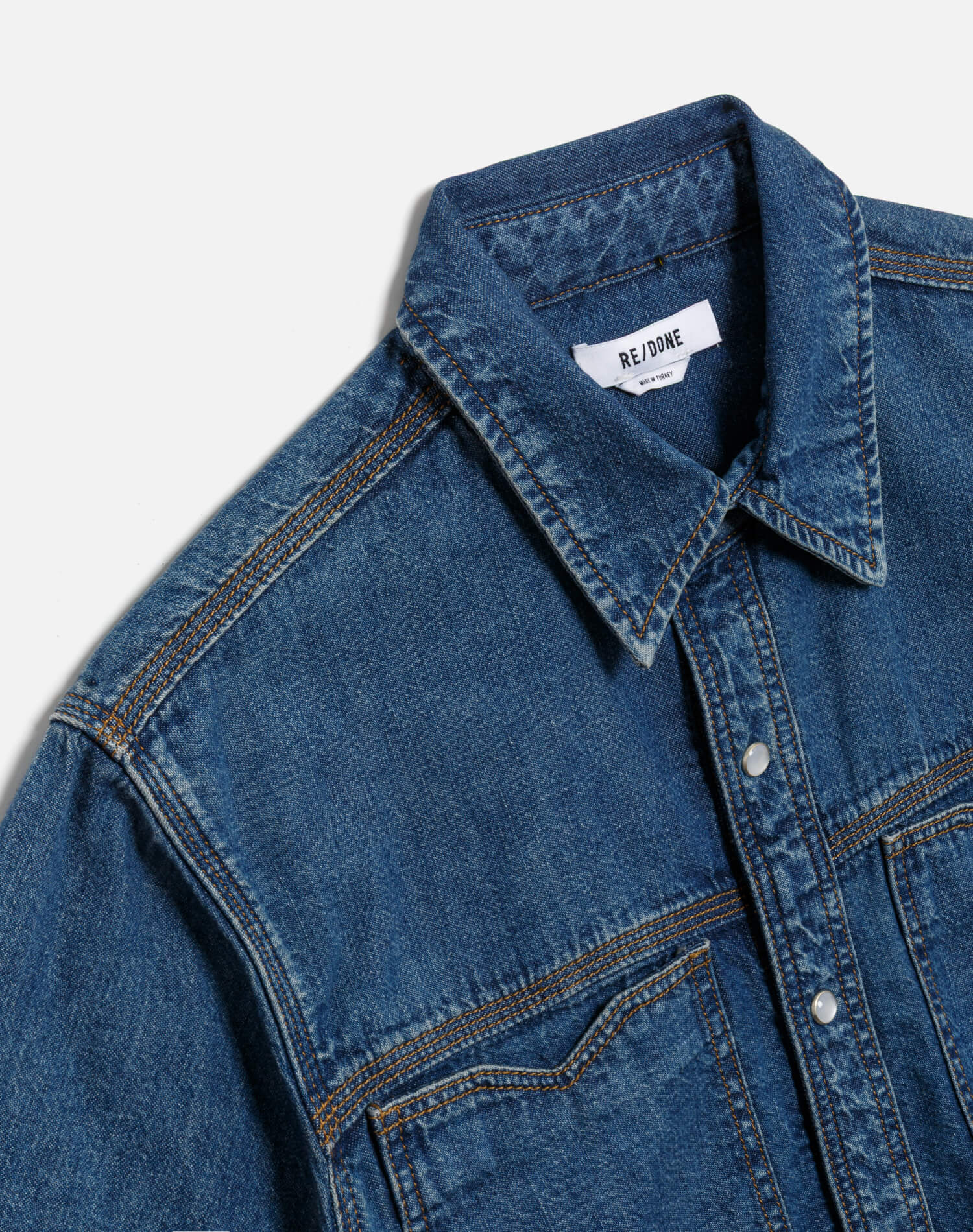 Womens | Oversized Crop Shirt | Rustic Indigo