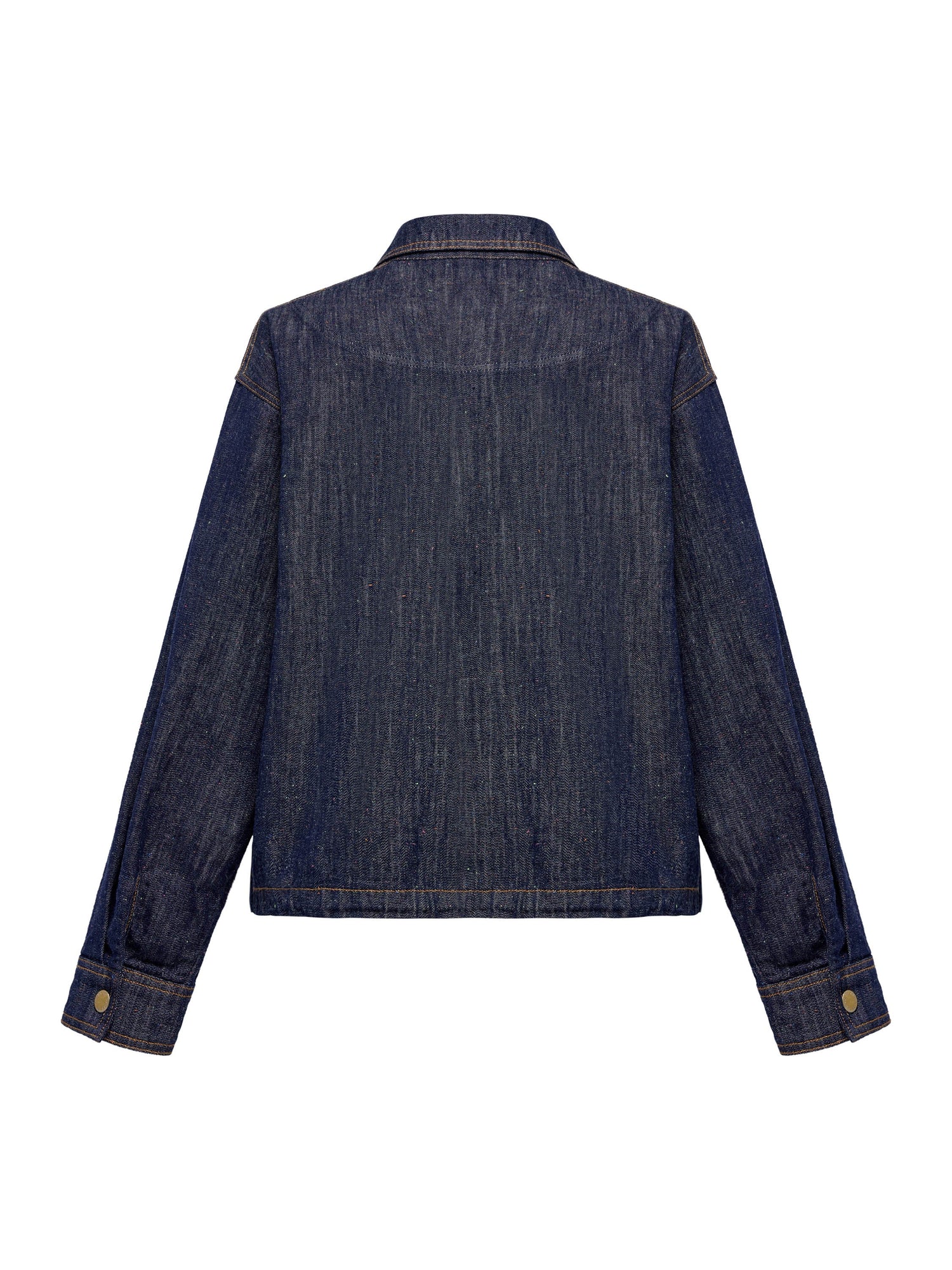 Cropped Denim Jacket | Navy
