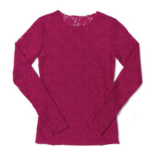 Signature Lace Long Sleeve Top | From The Vine (Red)