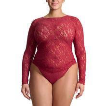 Plus Size Signature Lace Long Sleeve Top | Wild Berries (Red)