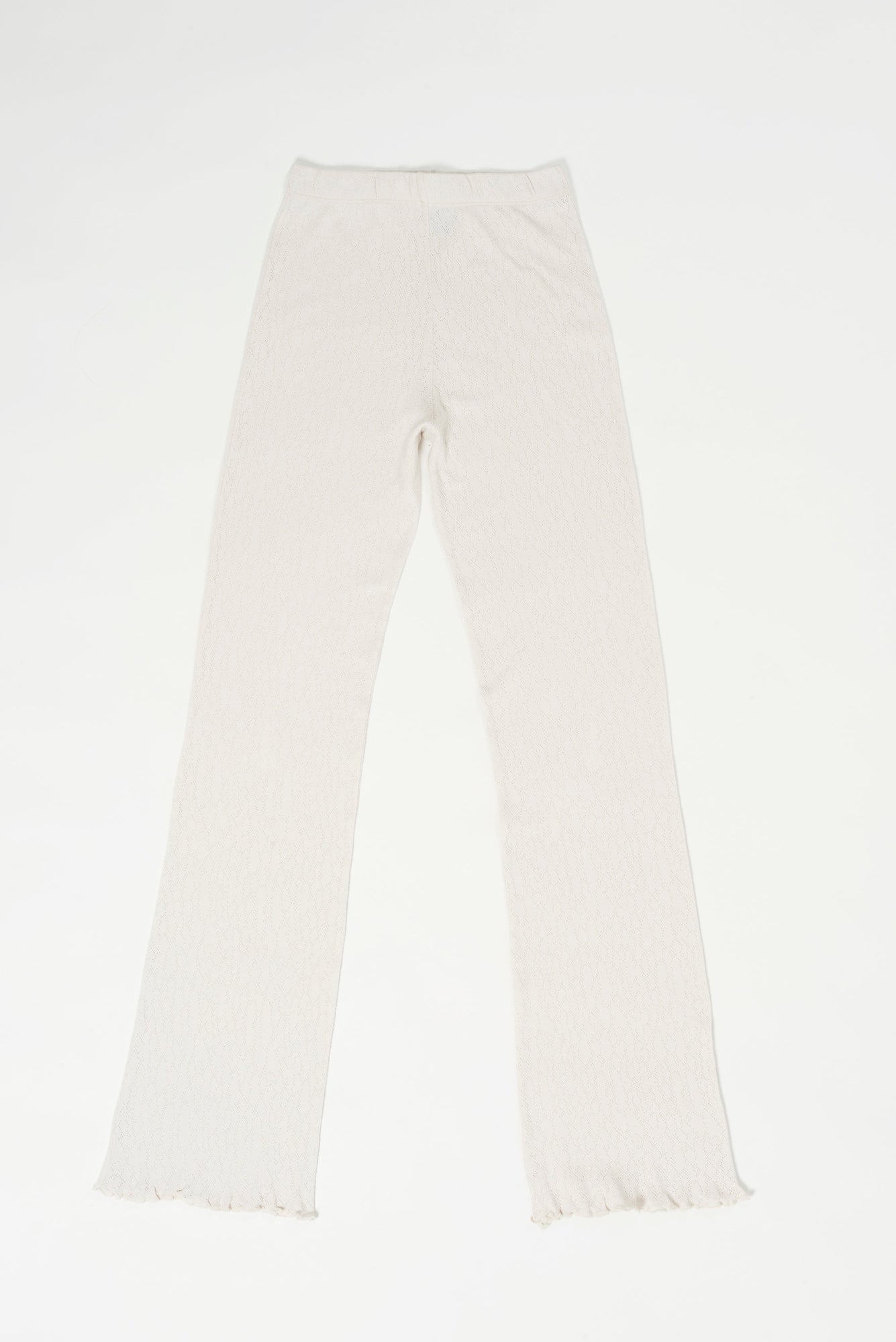 Pointelle Flare Pants | Chalk