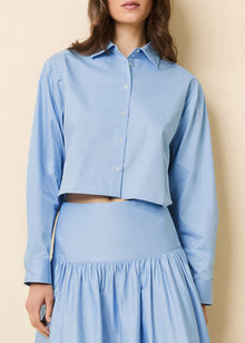 Cropped Avril Button Down Open Water