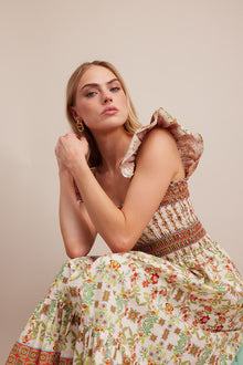 Ruby Dress | Vine Floral Egret Pink