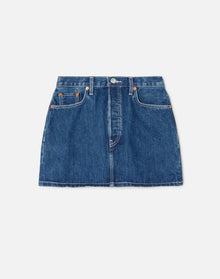 90s Mini Skirt | Iron Blue