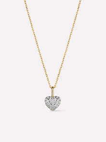 Ellery Heart Necklace | 14K Gold on Brass | Cubic Zirconia